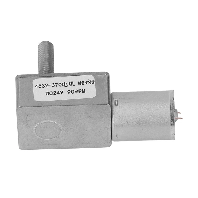 (90 Tr/min)Micro Moteur à Engrenages CC Aluminium Et Laiton M8x33mm 24V Haute