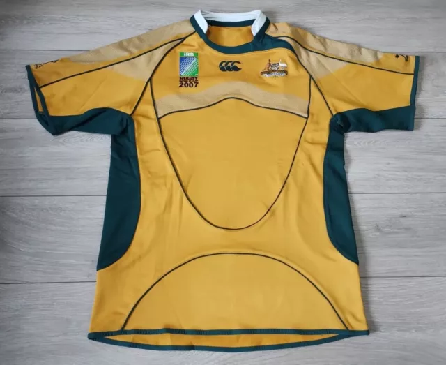 Australia Rugby World Cup 2015 Shirt - Canterbury Extra Large XL Jersey Top D4Q