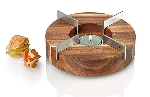 Tuto Teapot and Food Warmer, 6.25", Acacia