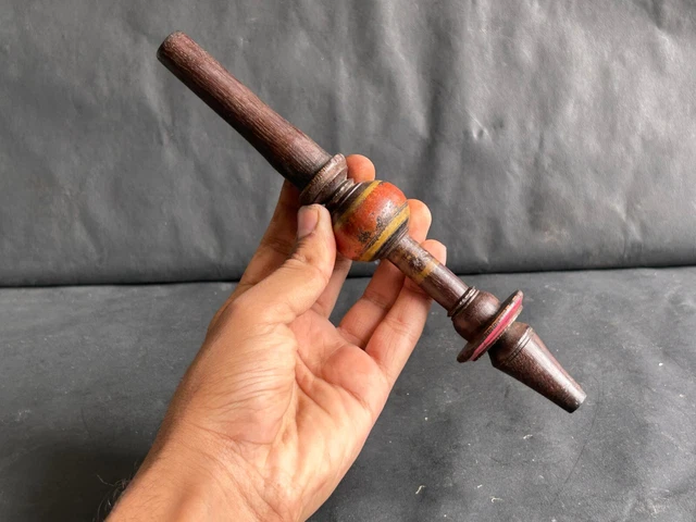 RARE VINTAGE ANCIEN Unique Main Sculpture Solide Lourd en Bois Photo