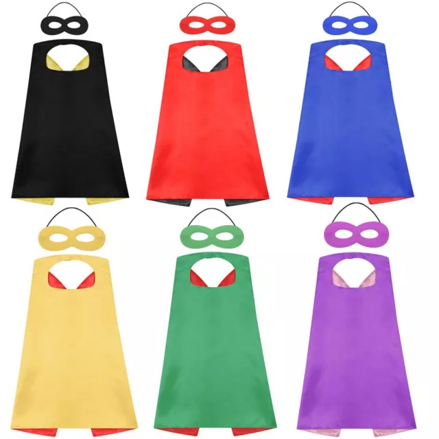 Boys Girls Cloak Halloween Cosplay Superhero Costumes Super Hero Cloak Mask