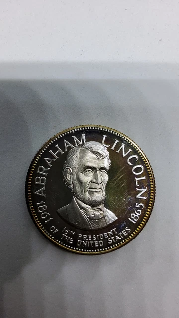 Franklin Mint Sterling Abraham Lincoln President Coin 32.3 Grams