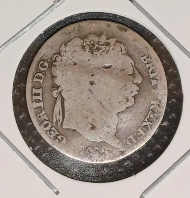1819 King George lll .925 Silver Sixpence #2