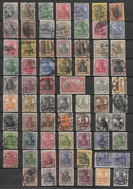Deutsches Reich - schönes und großes Germania Lot 1 - alles gestempelt