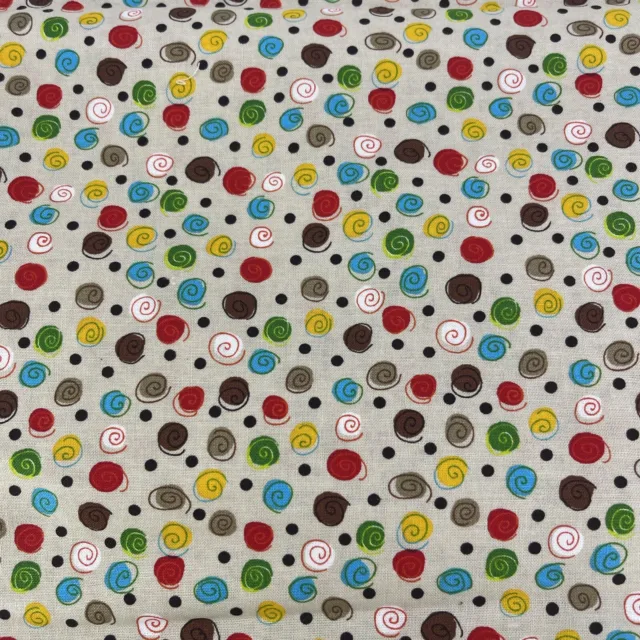 Patchwork Quilting Sewing Fabric You're a Hoot Spot Tan 2.5mtrs x 112cm