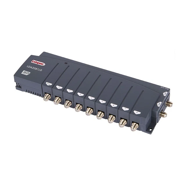 Amplificatore Distribuzione 8 Vie 87-2350 MHz Con Loop-through E Filtro 4G – Per TV Terrestre E Radio