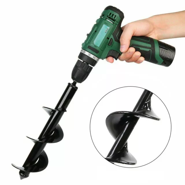 Garden Planting Drill Bit Earth Planter Post Hole Auger Digger Outdoor 80x600mm