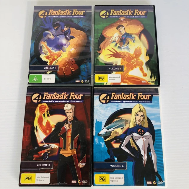 FANTASTIC FOUR - Worlds Greatest Heroes - Volume 1 2 3 4 (PAL Region 4