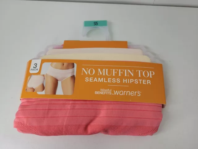 Blissful Benefits by Warners 'No Muffin Top' Seamless Hipster Panties Small S