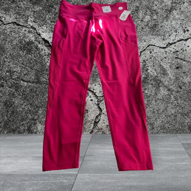 Xersion Leggings Brilliant Fuschia Hot Pink XXL Tall Quick-dri Pockets 2