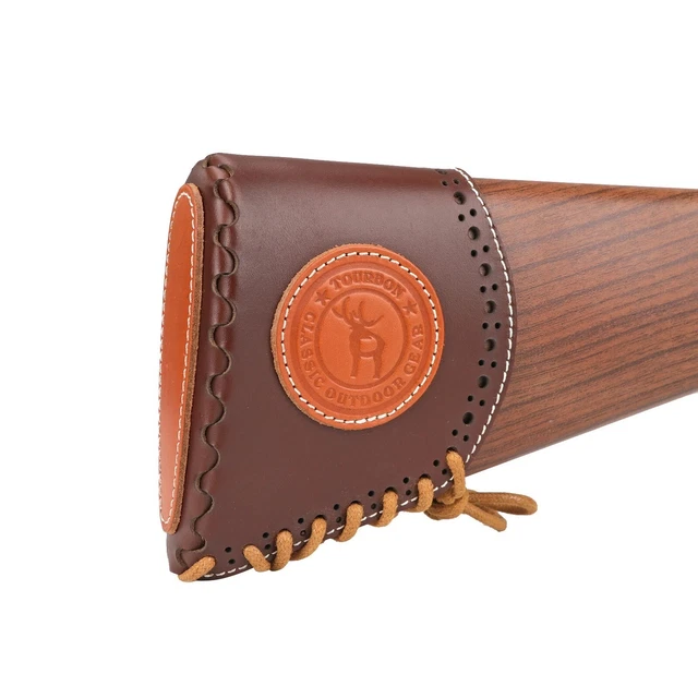 Busc De Chasse TOURBON En Cuir + 2 Coussins – Protection Crosse – Carabine