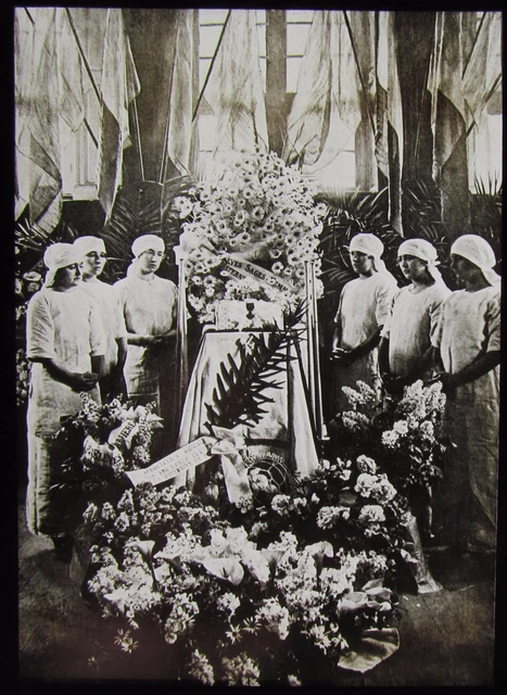 Glass Magic Lantern Slide FUNERAL OF MALLE LAIN WW1 PHOTO WORLD WAR ONE FRANCE