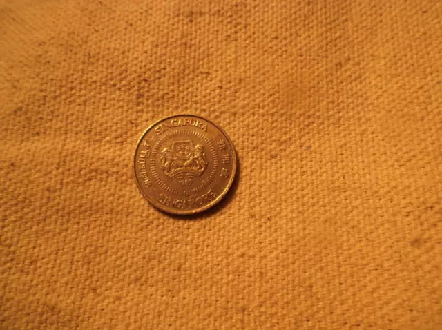 1989 Singapore Old Collectible 10 Cent Coin Rare Money Moneda World Coins Cents