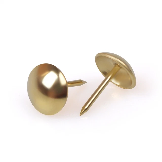 Upholstery Tacks Furniture Nails Pins 150pcs (Brass Finish)