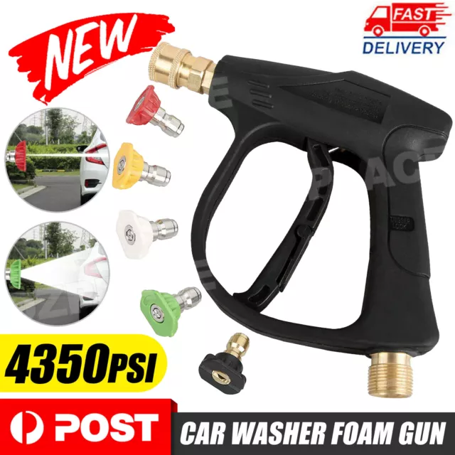 3000 PSI High Pressure Washer Gun For Car Karcher Foam Spray Power Short Wand AU