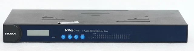 MOXA NPORT 5650-16 Affichage Numérique 16-PORT RS-232/422/485 Appareil Serveur