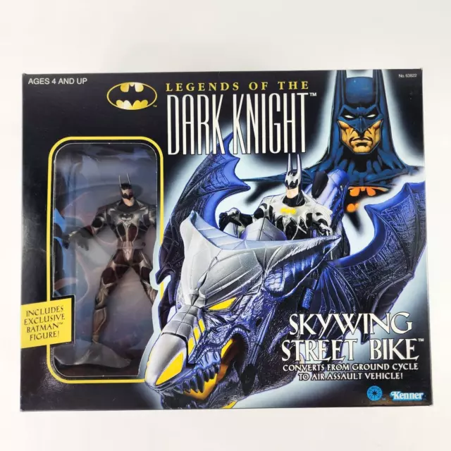 Batman Legends of the Dark Knight Skywing Street Bike & Figure Kenner 1996 OPEN