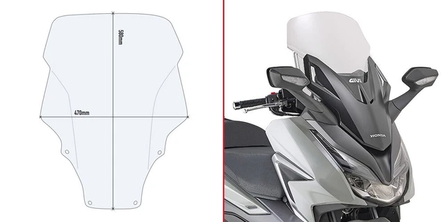 GIVI Parabrezza Trasparente Per Honda Forza 125-350 2021 2022