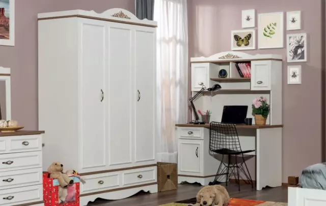 Armarios Lujo Armario Clásico Muebles Madera Dormitorio Armarios Blanco