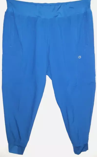 WONDERWINK Solid Blue Scrub Pants Bottoms Nurse Medical Uniform Size XLP Womens