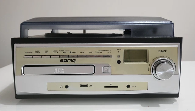 SONIQ M302SK TURNTABLE With Cd/Mp3/Cassette Player, Pll Radio, Au, Vgc ...