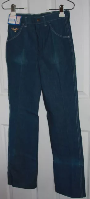 Vintage Young Maverick Jeans Youth 12 New With Tags Old Stock Embroidered Bird