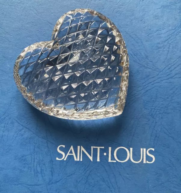 Presse papier coeur en cristal Saint-Louis cadeau Chic