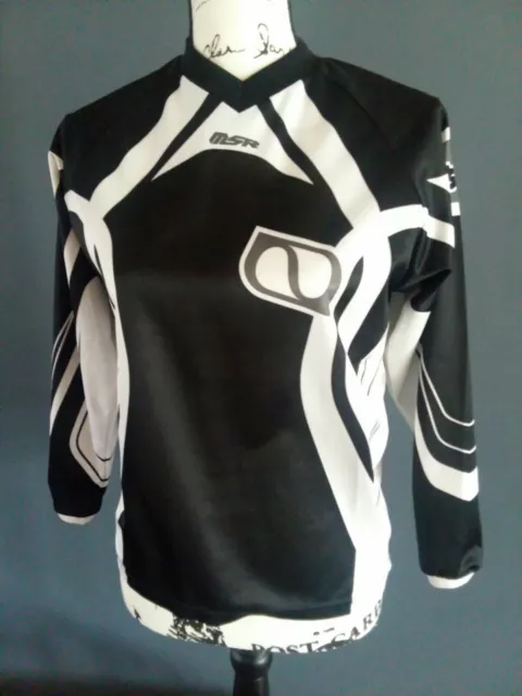 Chemise MSR équipement motocross manches longues garçons YL jeunesse GRAND AXXIS V COL noir 2