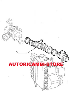 Manicotto Turbina Debimetro Per Alfa Romeo 147/GT 1.9 JTD | Gomma, Diametro 69/46mm | Ricambio - Foto 9
