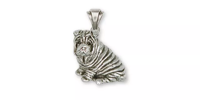 Shar Pei Pendant Jewelry Sterling Silver Handmade Dog Pendant SHP1-P