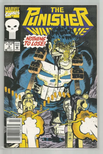 PUNISHER WAR ZONE # 5 * NEWSSTAND EDITION * 1992 * JOHN ROMITA JR. art