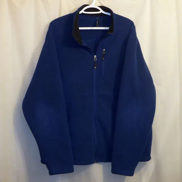 Gander Mountain Guide Series Fleece Jacket Men's XL Blue Full Zip ^