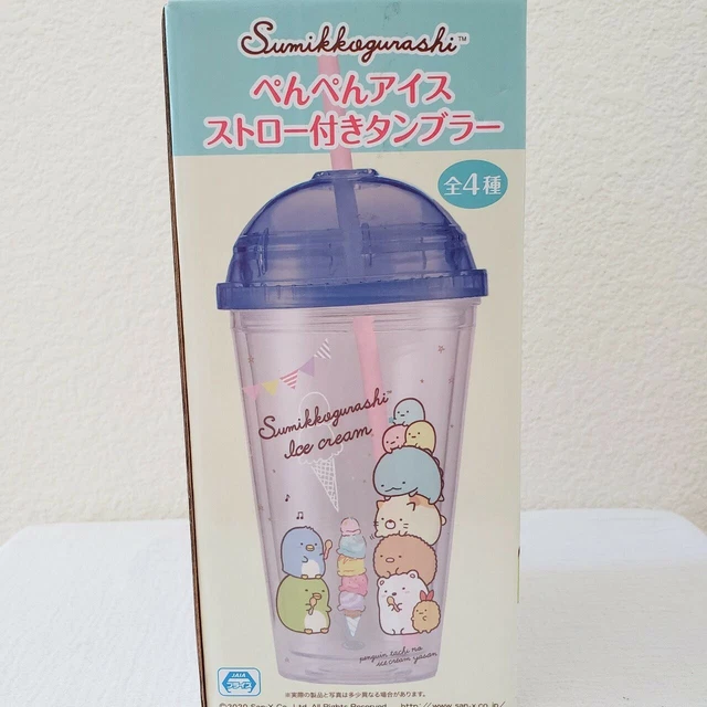 SANX SUMIKKO GURASHI Tokage Neko Penpen Ice Cream Tumbler Travel Mug