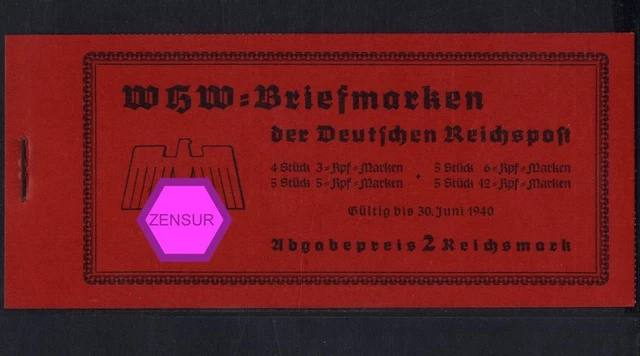 Deutsches Reich Markenheftchen MH 46.2.1 postfrisch - Winterhilfswerk 1940 [6026