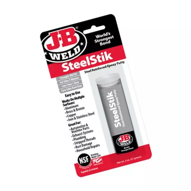 J-B Weld 8267-S SteelStik Steel Reinforced Epoxy Putty Stick - 2 oz