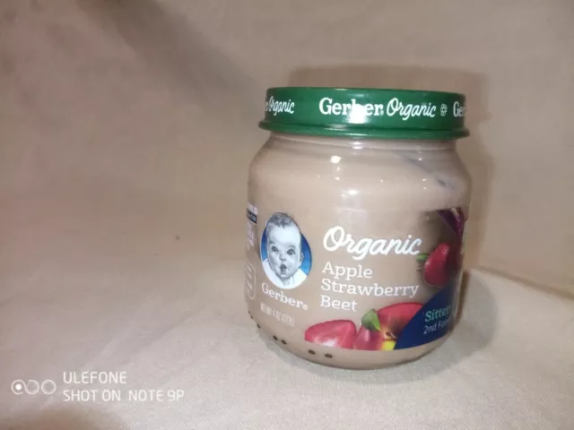 Real baby food jar of fake Faux baby food APPLES  reborn doll prop role play