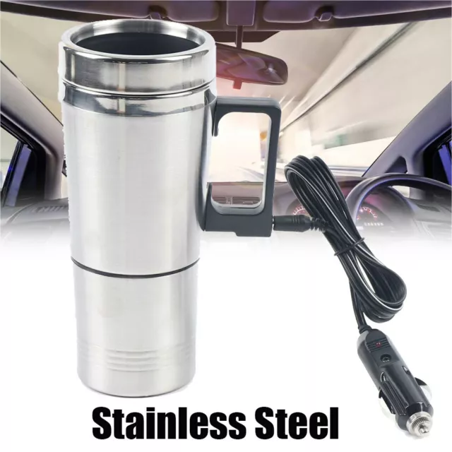 12V Car Heating Cup Electric Kettle Thermal Heater 100W Boiling Coffee Bottle US