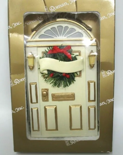Christmas Ornament FRONT DOOR Roman Inc Holiday Home House Gift vintage