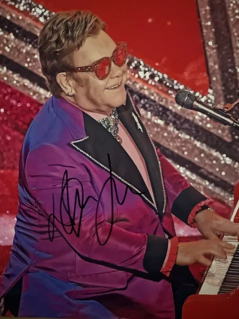 ELTON JOHN autographed photo 8 x 10 w/COA hand signed ROCKETMAN