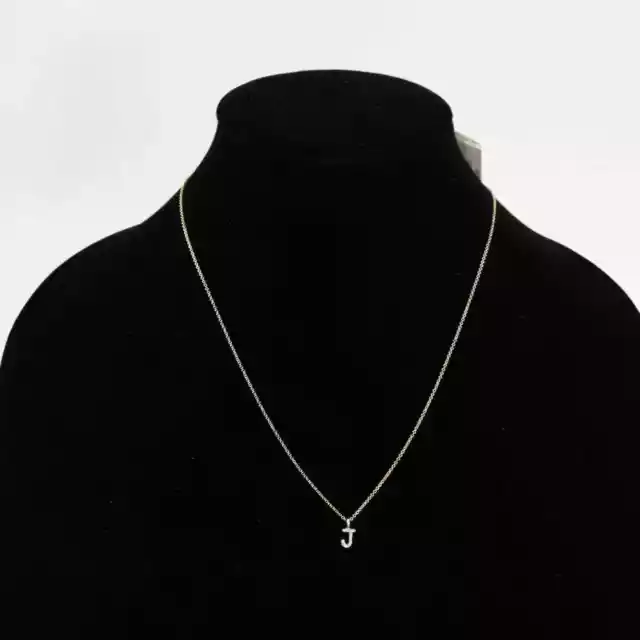 LaSoula Diamond Initial "J" Pendant Necklace, 14K Gold over Sterling Silver