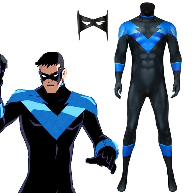 Batman Under the Red Hood Nightwing Cosplay Costume 3D Printing Robin Jumpsuit