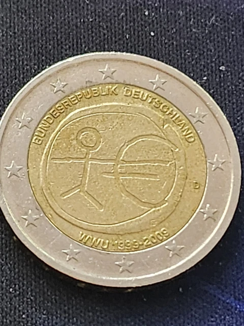 Wertvolle 2 Euro Münzen Strichmännchen Wert 2 EURO MÜNZE Strichmännchen Gedenkmünze WWU 1999-2009 D Rarität für