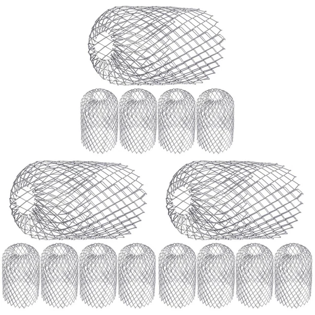 15 piezas Protectores de canaletas de techo Hojas de acero inoxidable Filtros Canaleta Bajante Protector