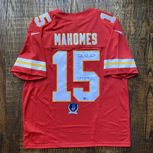 Patrick Mahomes Autographed Kansas City Chiefs Red Nike Ltd Jersey W/LIV MVP BAS