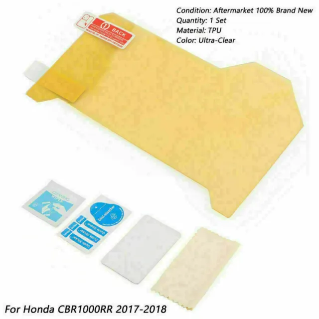 Anti-Glare Ultra Clear Dashboard Screen Protectors For Honda CBR1000RR 17-18 YU