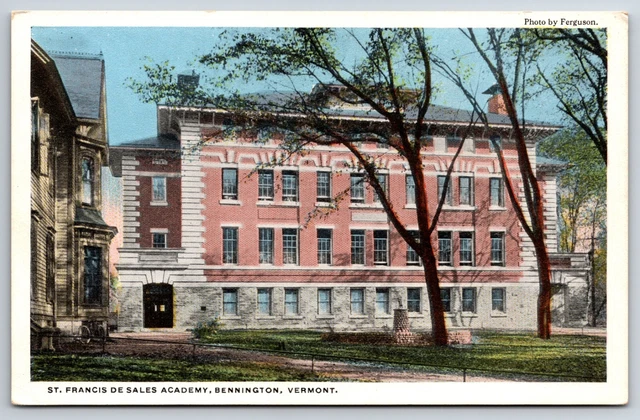 St Francis De Sales Academy Bennington Vermont VT Vtg CURT TEICH Postcard
