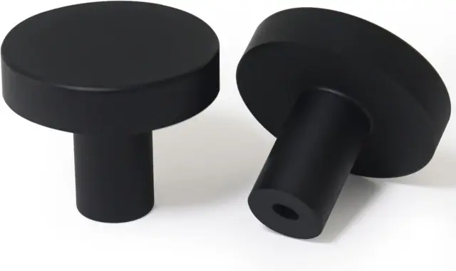 20 Packs Black Cylindrical Shape Cabinet Knobs Pull Hardware Handle,Minor Diamet