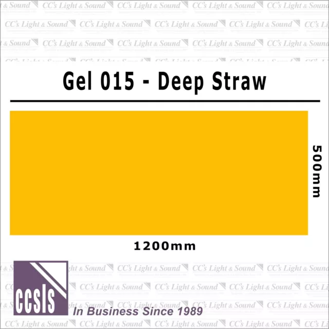 Clear Color 015 Filter Sheet - Deep Straw