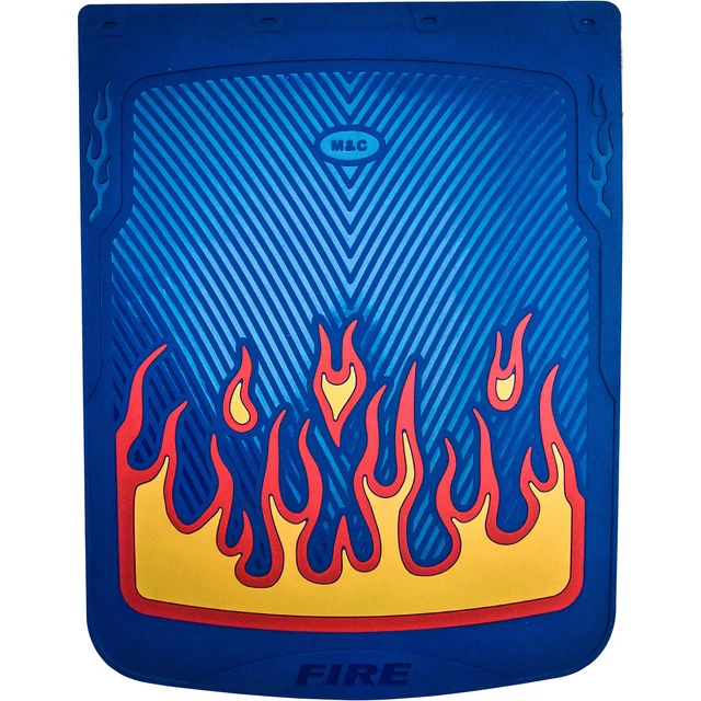 M&C Burning Flames Semi-Truck Mud Flaps - 24in.W x 30in.H, Pair M&C Burning Flames Semi-Truck Mud Flaps - 24in.W x 30in.H, Pair