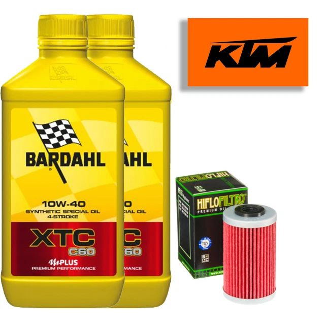SET ENTRETIEN KTM Duke RC 125 200 390 Bardahl XTC C60 10W40 Filtre Huile X Moto EUR 42,48